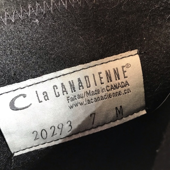 La Canadienne Black Suede Ankle Boot Winter Cold - Picture 2 of 10